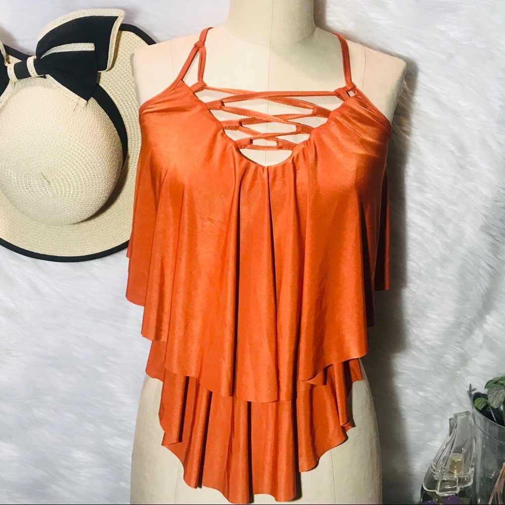 🦋Papaya Orange blouse